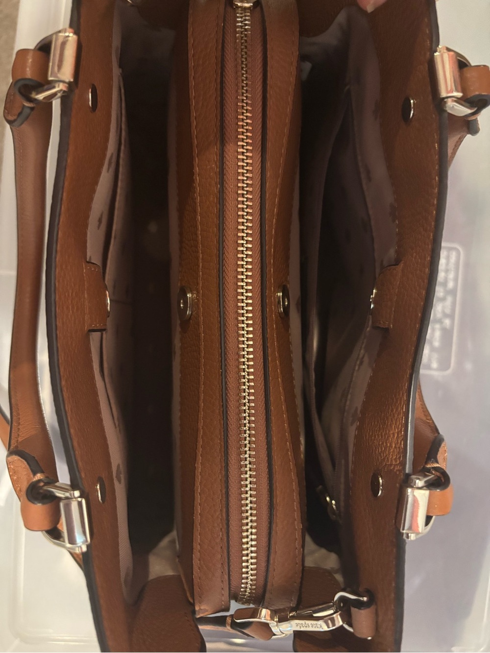 kate spade tan satchel bag - Picture 3 of 5